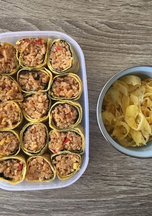 Foto resep Nasi goreng gulung