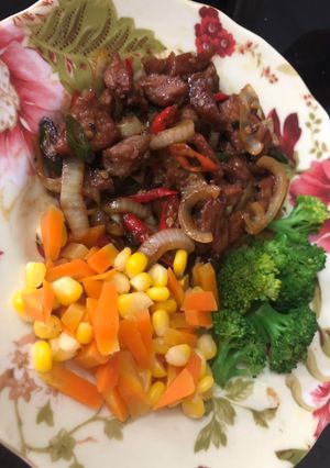 Foto resep Sapi lada hitam / beef black pepper
