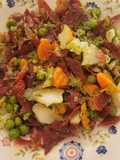 Panache de verduras con jamón ibérico
