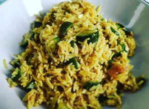 Foto di Riso basmati curry e zucchine