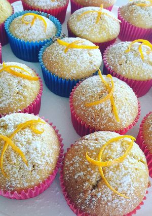 A picture of Orange Cup Cakes.