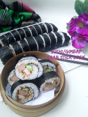 Resep Sushi/Gimbap Crab Stick Sosis Anti Gagal