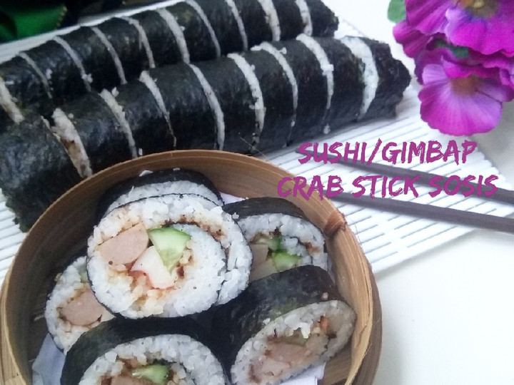 Resep Sushi/Gimbap Crab Stick Sosis Anti Gagal