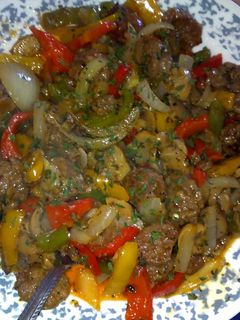 A picture of banana pepper stirfry.