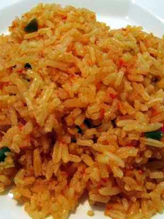A picture of Mexican rice.