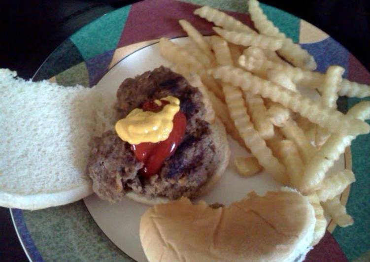 Recipe of Quick hamburger and Fries
