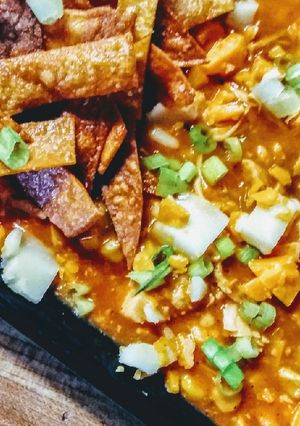 A picture of 7 Can Enchilada Soup.
