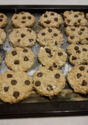 Una foto de Galletas de avena y chips de chocolate
