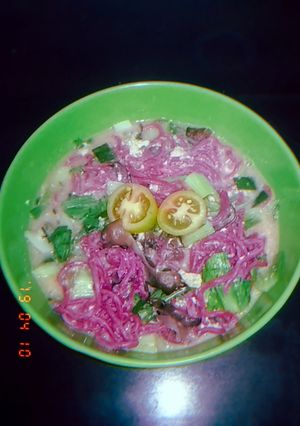Foto resep Mie buah naga kuah nyemek