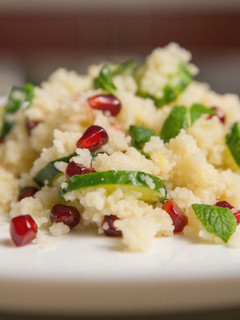 A picture of Pomegranate and lemon couscous salad.