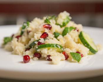 How To Serving Recipe Pomegranate and lemon couscous salad Delicious and Healthy