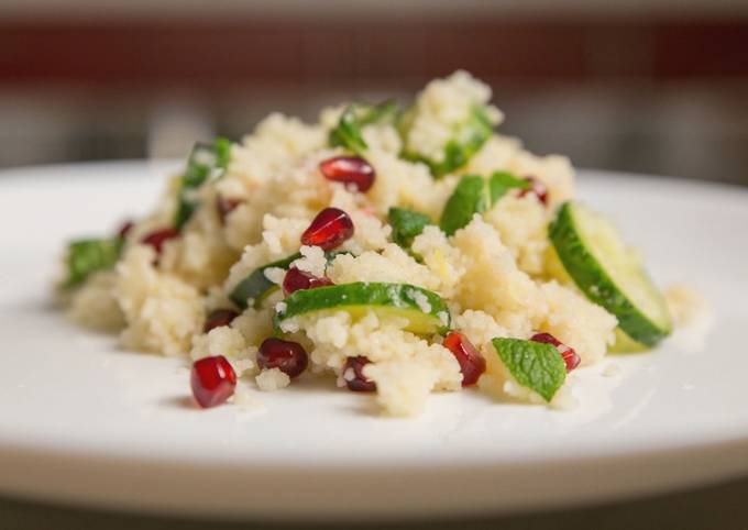 Recipe of Super Quick Homemade Pomegranate and lemon couscous salad