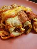 Eggplant Roll-Ups with Tagliatelle and Meat Sauce