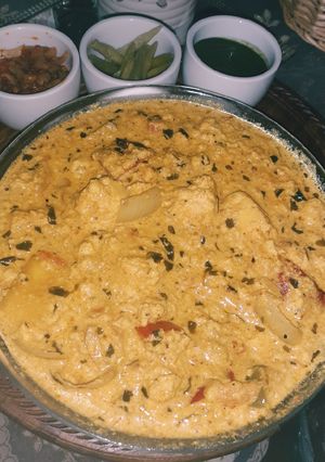 A picture of Shahi Paneer with leftover paneer tikka.