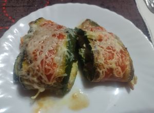 Foto principal de Rollitos de calabacín rellenos de jamón cocido y queso