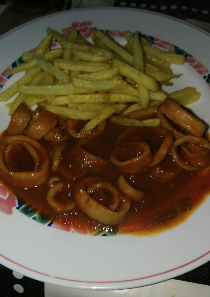 Una foto de Calamares a la riojana