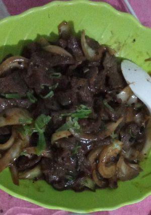 Foto resep Sapi Lada Hitam Saori
