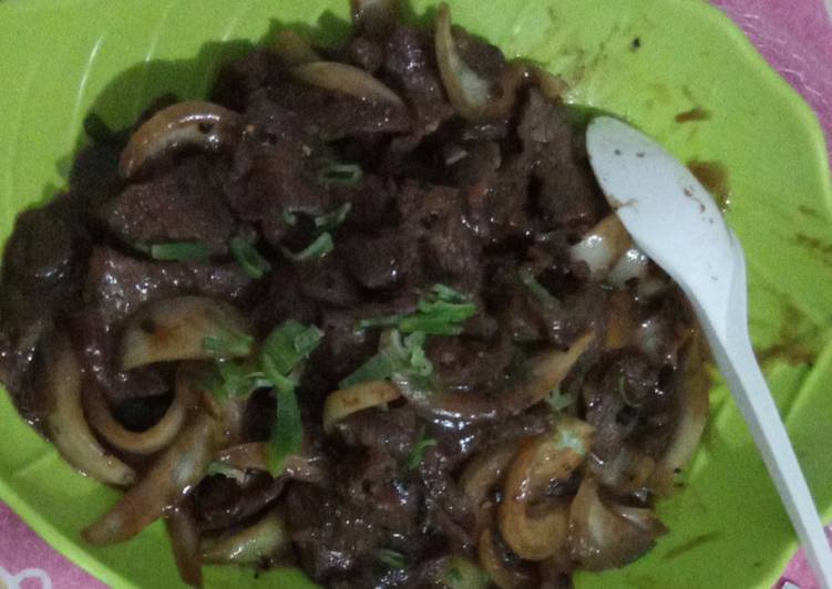 Resep Sapi Lada Hitam Saori yang Lezat