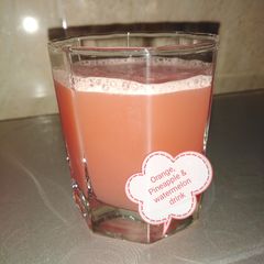 Orange, Pineapple & watermelon drink A picture of Orange, Pineapple & watermelon drink.