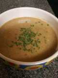 Roasted broccoli mushroom soup