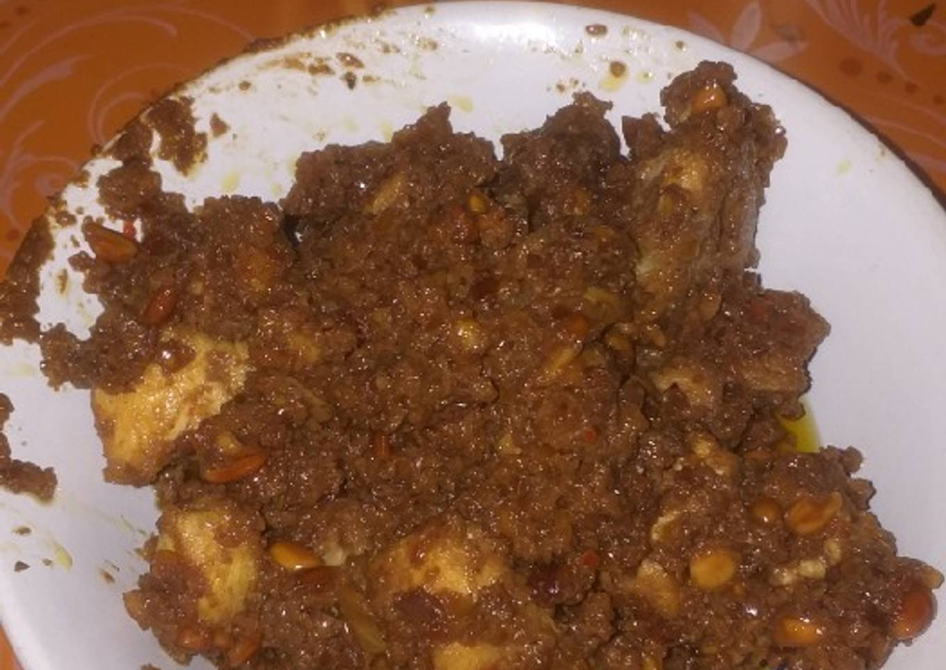 Ayam kuah kacang bumbu sate
