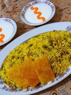 عکسی از دستور 🍀نخود فرنگی پلو🍀