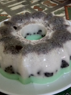 Foto resep Puding Ormel (Oreo Melon) with vla coklat