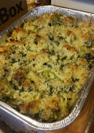 A picture of Broccoli Cheese Gratin for a Crowd.