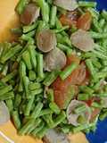 Buncis tomat cah baso sapi