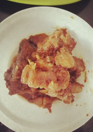 Foto resep Krengsengan tulangan dan kaki babi (non halal)