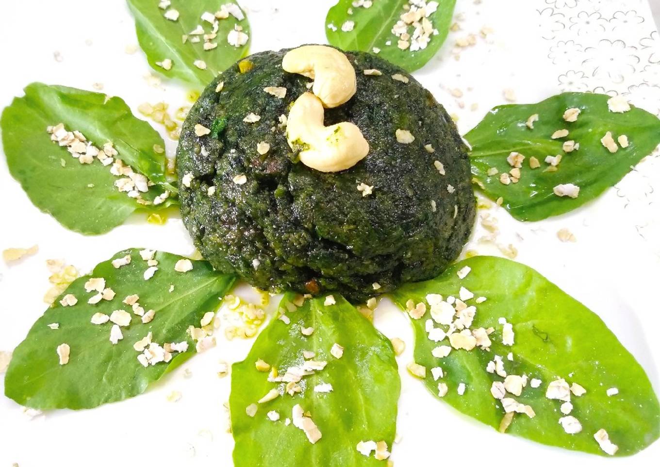 Spinach Oats Halwa