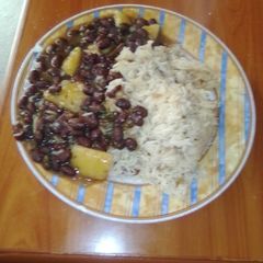A picture of Rice and bean stew.