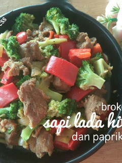 Foto resep Brokoli Sapi Lada Hitam dan Paprika