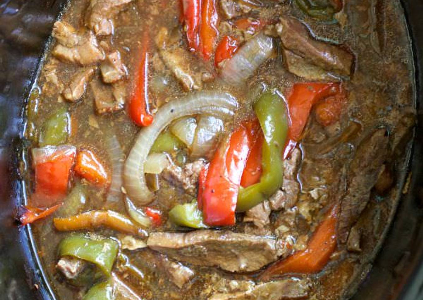 Slow Cooker Pepper Steak
