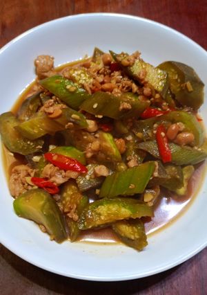 Foto resep Tumis Terong Hijau Ayam dan Tauco