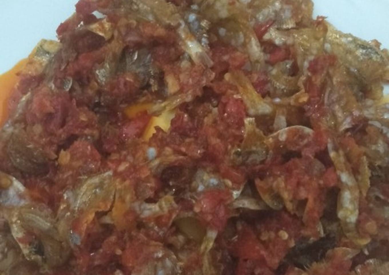 Ikan asin bulu ayam balado🐬