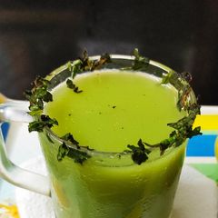 A picture of Karela juice.
