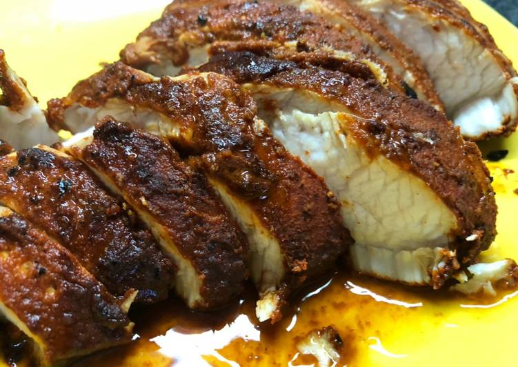 Solomillo de pavo a la paprika, al horno