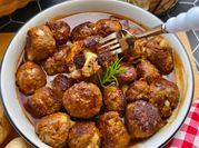 Gambar meatball bbq
