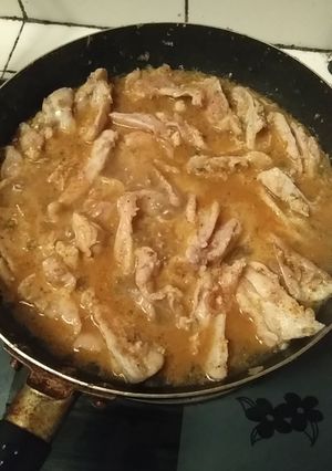 Hình của món Sụn gà xào xả.