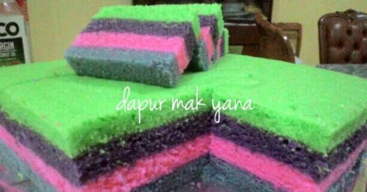 Resep Rainbow Cake Ny. Liem oleh Yana Medina Ciko Cookpad