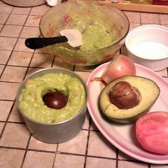 A picture of Best and Easy Guacamole Dip - Step by Step with illustrations; b.