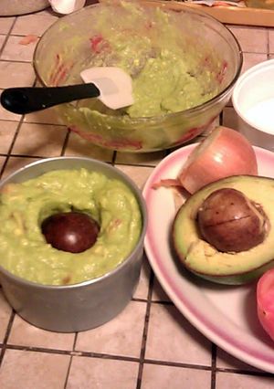 A picture of Best and Easy Guacamole Dip - Step by Step with illustrations; b.