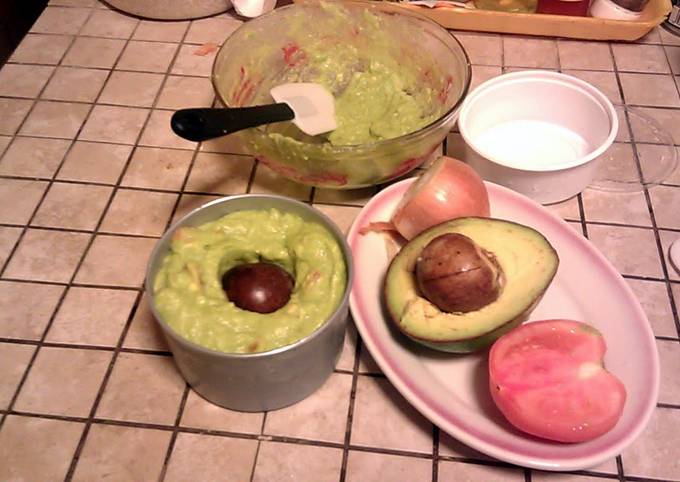 How to Make Any-night-of-the-week Best and Easy Guacamole Dip – Step by Step with illustrations; b