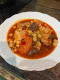 Callos de ternera con garbanzos