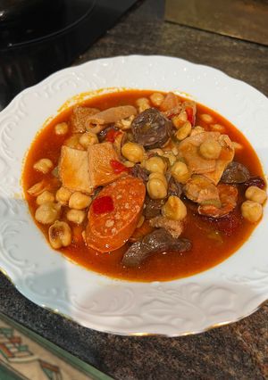 Una foto de Callos de ternera con garbanzos