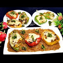 A picture of Veg Stuffed Bell Peppers In Gravy.