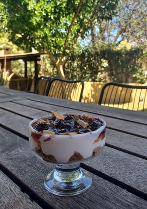A picture of Cheesecake with Digestive Cookies 🍰🧁💜.