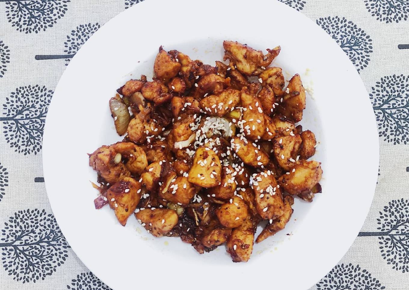 Ayam teriyaki goreng mentega