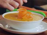 Sopa fria de cenoura com laranja